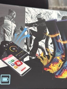 Heated Knee Socks  with Smartphone Control - Black & Purple